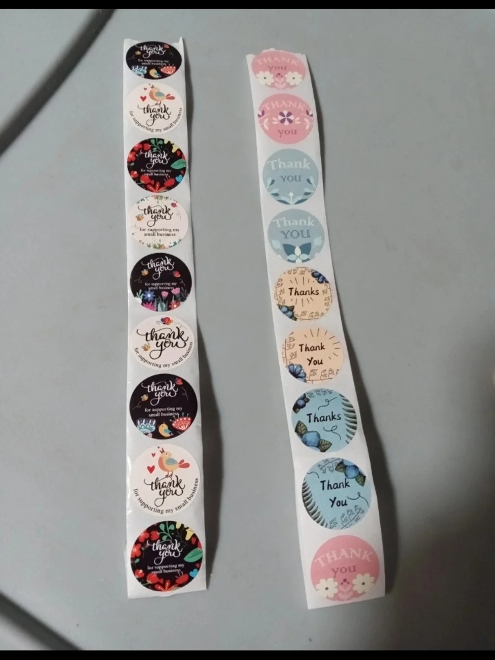 Thank You Stickers- 50 each total of 100